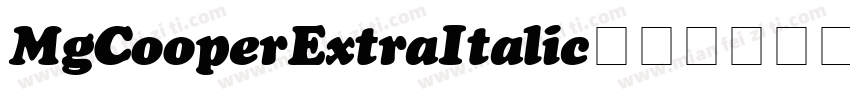 MgCooperExtra Italic字体转换